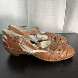 Rieker Antistress Sling Back Casual sandals Brown Leather Women's Size-37
